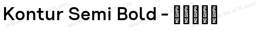 Kontur Semi Bold字体转换